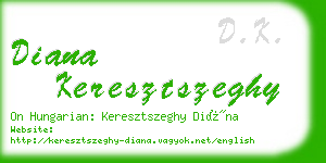 diana keresztszeghy business card